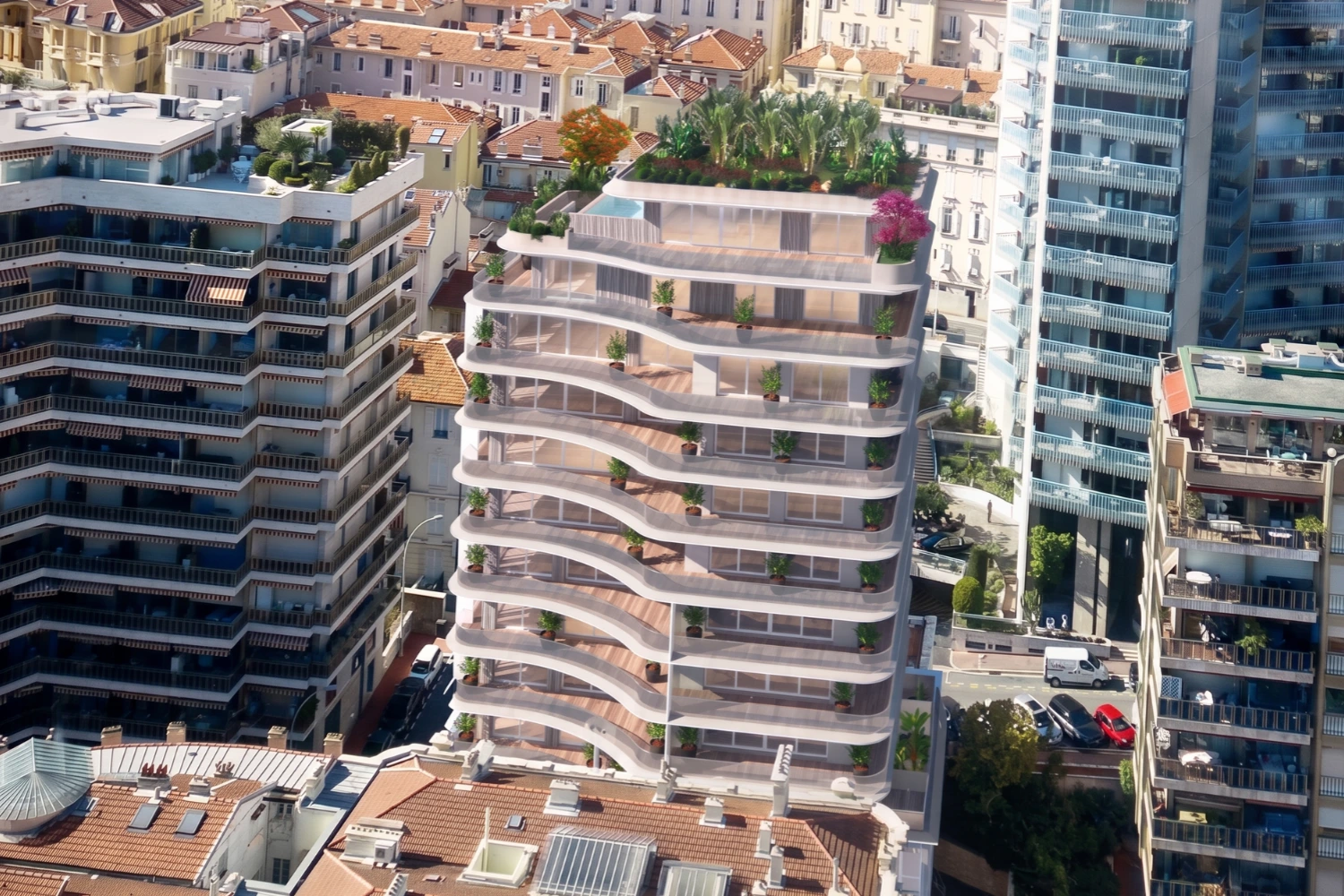 Vue du projet résidentiel Le Lido à Monte-Carlo