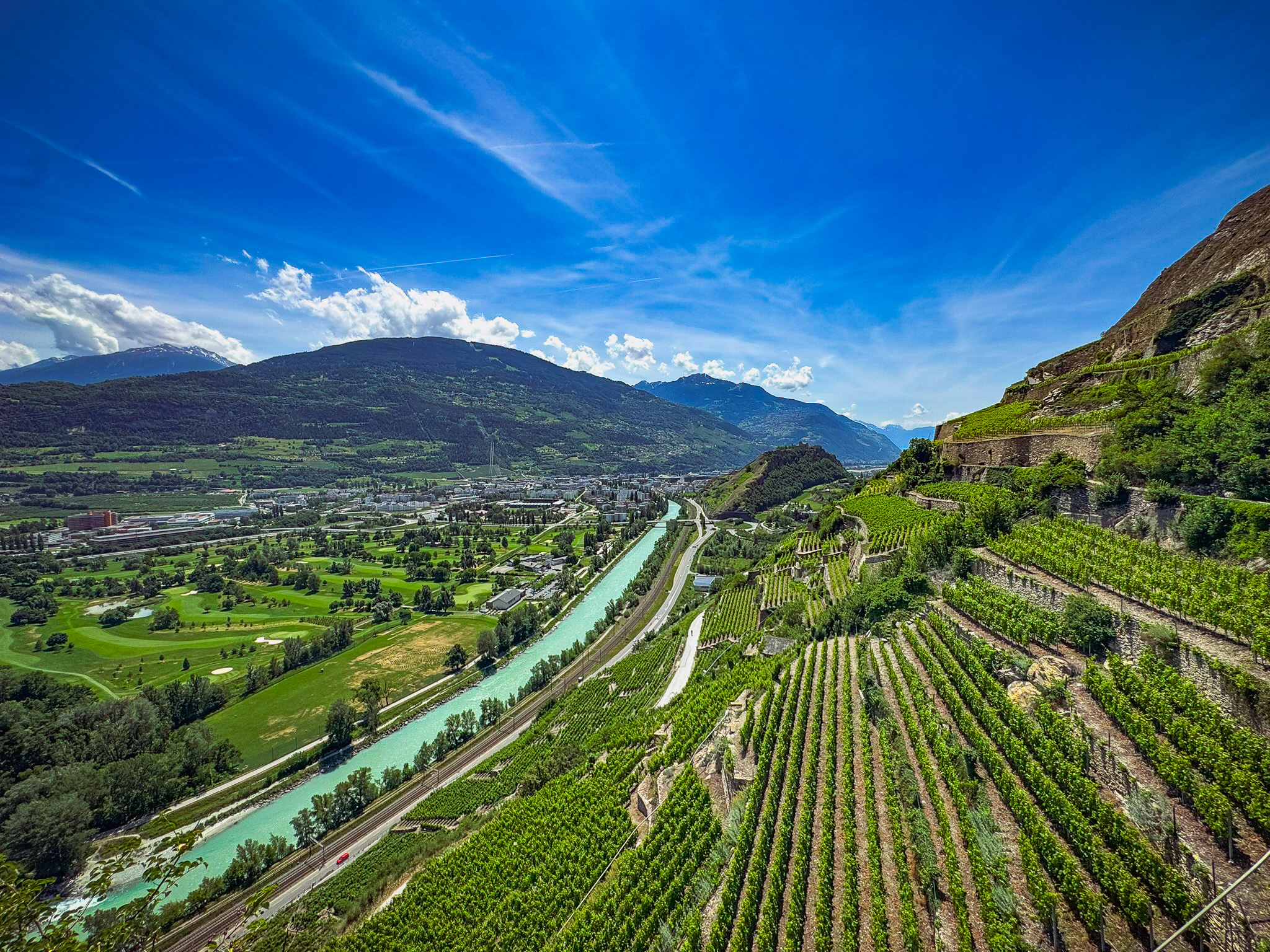 Real estate in Sion, Valais — Twixy agency, view of Valère and Tourbillon castles